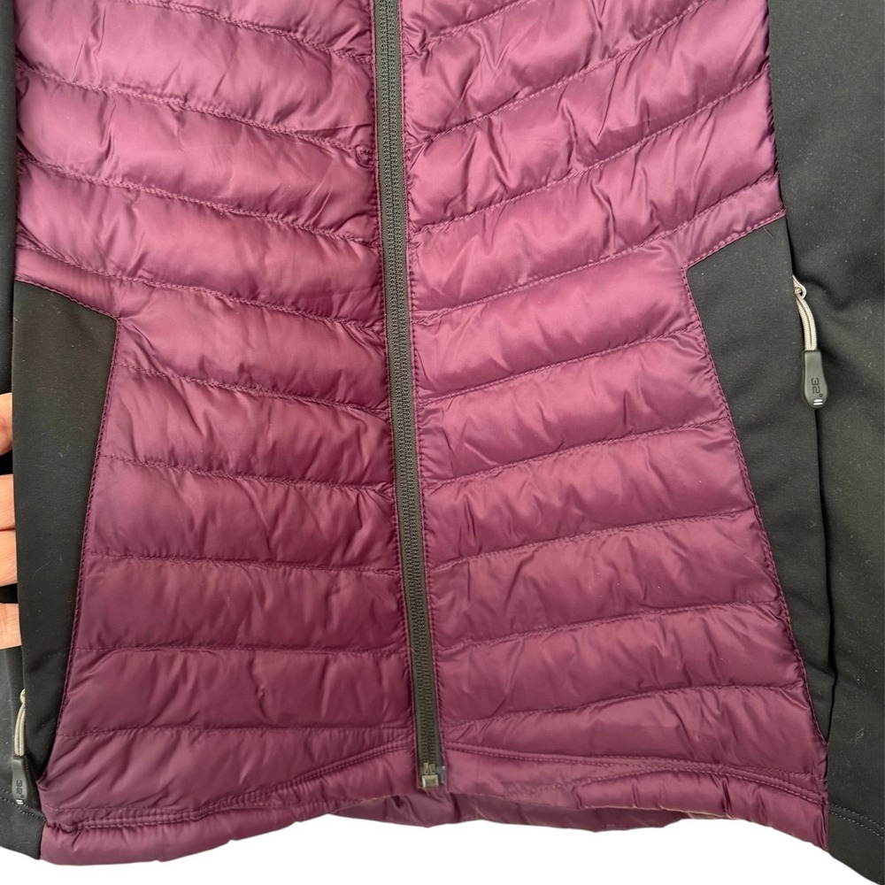 32 Degrees Heat Mixed Media Puffer Jacket Purple Small Outdoor Gorpcore Hiking - Picture 8 of 12